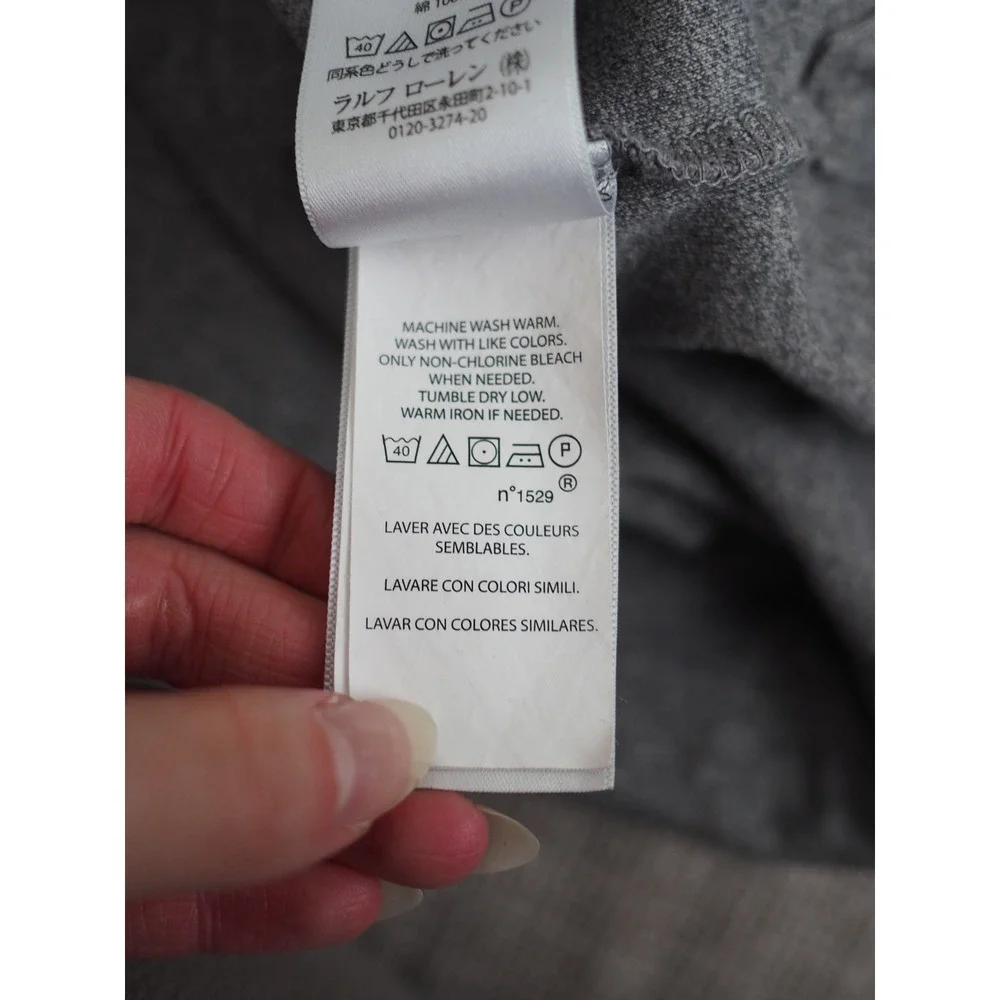 Polo Ralph Lauren Custom Slim Fit Gray Polo Shirt Preppy XL Good Short Sleeve